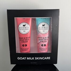 Dionis Hand & Body Goat Milk Cream 2 in 1 Treatment, Love & Water Love 3.3oz x 2